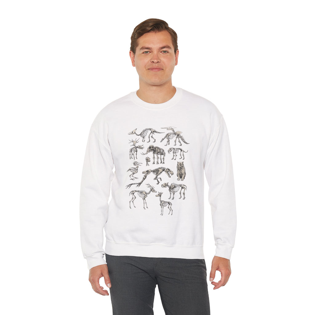 Dinosaur Skeleton Sweatshirt, Dinosaur Gift, Dinosaur Sweatshirt, Gift For Him, Gift For Her, Dinosaur Fossils Sweatshirt, Dinosaur Lover