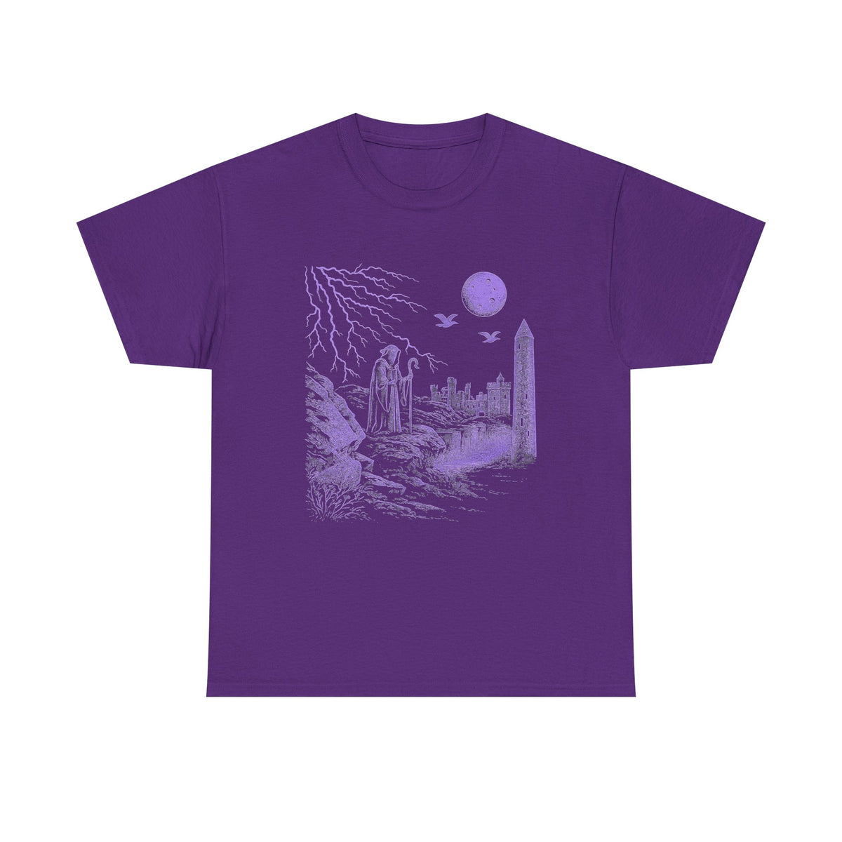 Wizard T Shirt Magic Mystical T Shirt for Men Women Doom Metal Shirt Medieval Theme Dragon Tee Witchy Spell Casting RPG Warlock Magical Tee
