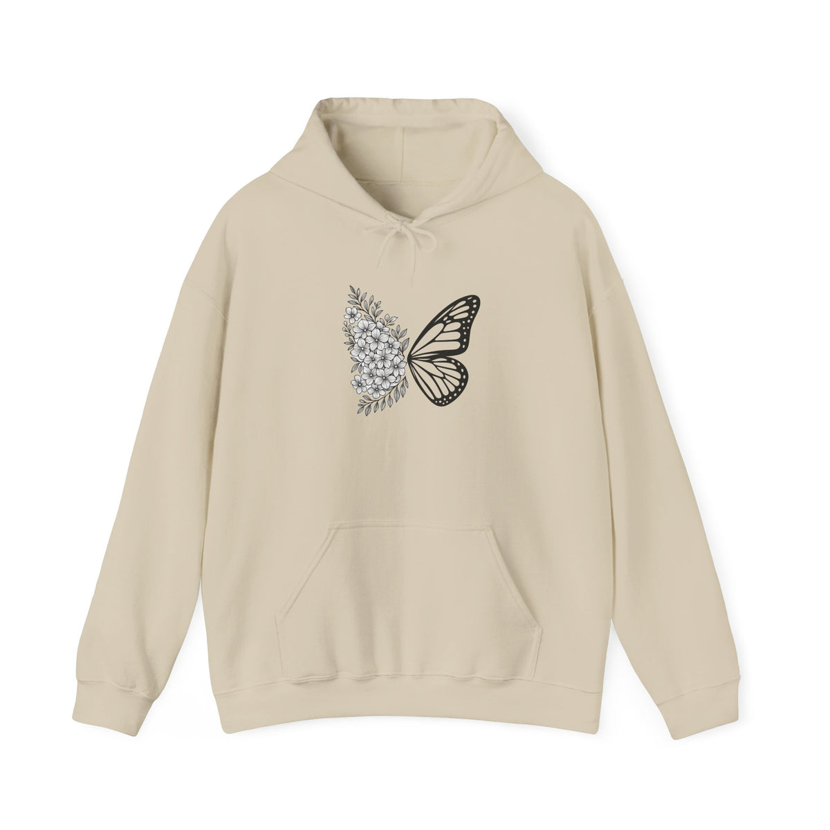 Butterfly Hoodie, Floral Butterfly Shirts, Floral Aesthetic Sweatshirt, Animals Tee, Nature Lovers Gifts, Butterfly Graphic Shirts
