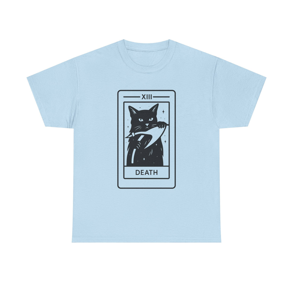 Tarot Card Black Cat Shirt, Tarot Death T-Shirt, Witchy Cat Shirt, Spooky Cat Gift, Halloween Black Cat Shirt,Cat Lover Gift