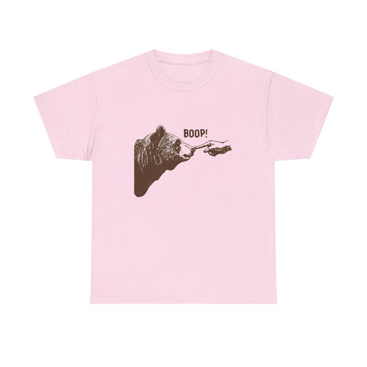 Boop! T-Shirt, Vintage Bear Finger Touching Nose Tshirt, Funny Retro Shirt, Graphic Unisex Vintage Animal Funny Meme Tee