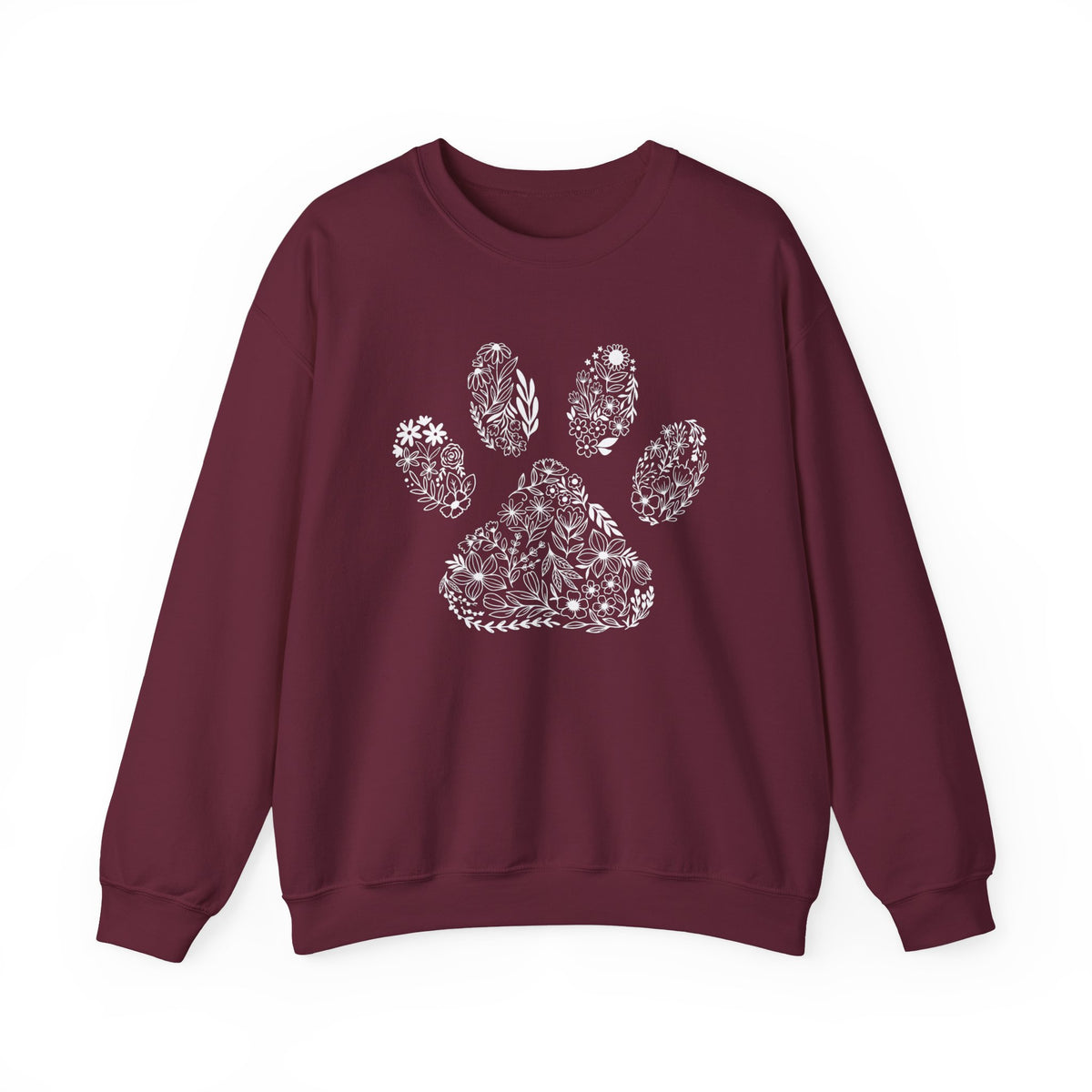 Dog Paw Sweatshirt, Dog Mom Sweatshirt, Floral Dog Paw Shirt, Dog Lover Sweatshirt, Dog Owner Shirt, Gift For Dog Mom, Cute Dog Mama T-Shirt
