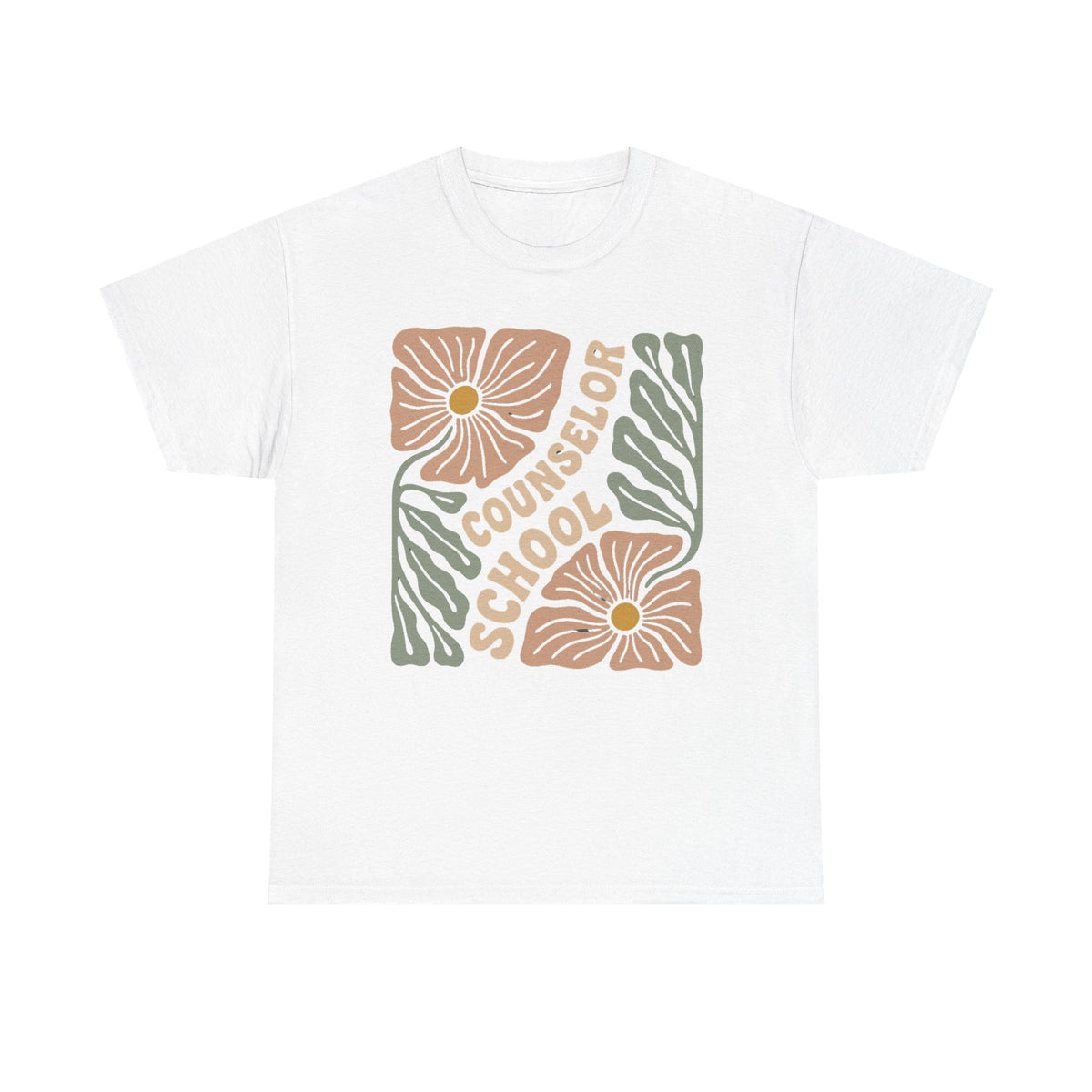 Boho Floral School Counselor T-Shirt Retro School Counselor Tshirt Wildflower Guidance Counselor Shirt First Day of School Counselor Tees