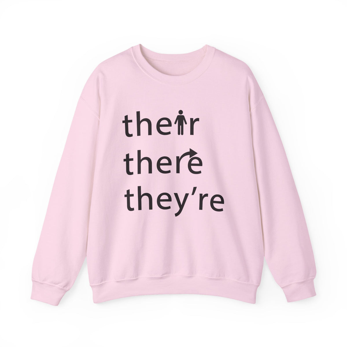 English Teacher Sweatshirt, There They're Their Shirt, Grammar Teacher Shirts, English Teacher Gifts, Funny Grammar Shirts Custom Sweatshirt