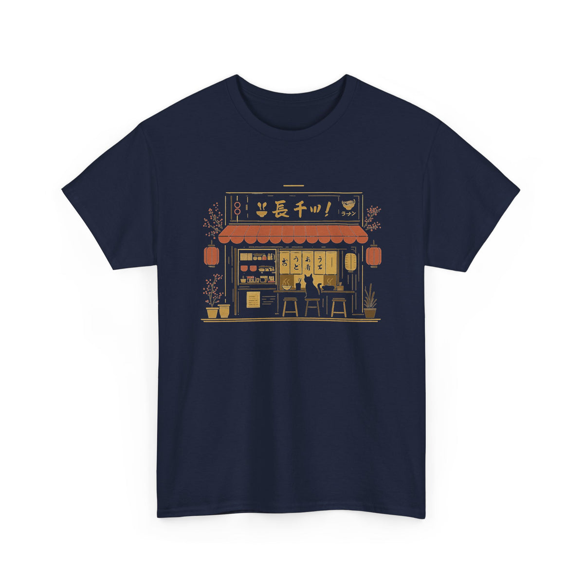 Cat Lover shirt, Ramen Shop Tee, Japanese Cat Shirt, Cute Animal Graphic Top, Kitty Design Apparel, Kawaii, Japanese noodle shop, Japan
