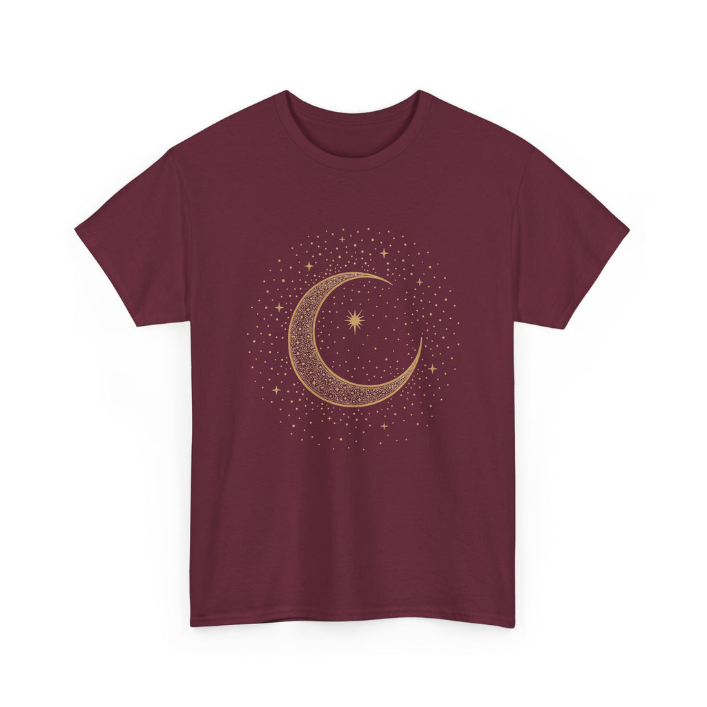 Mystic Moon Phase Shirt  Lunar Crescent Graphic Tee, Spiritual Astrology Top for Women, Starry Night Top