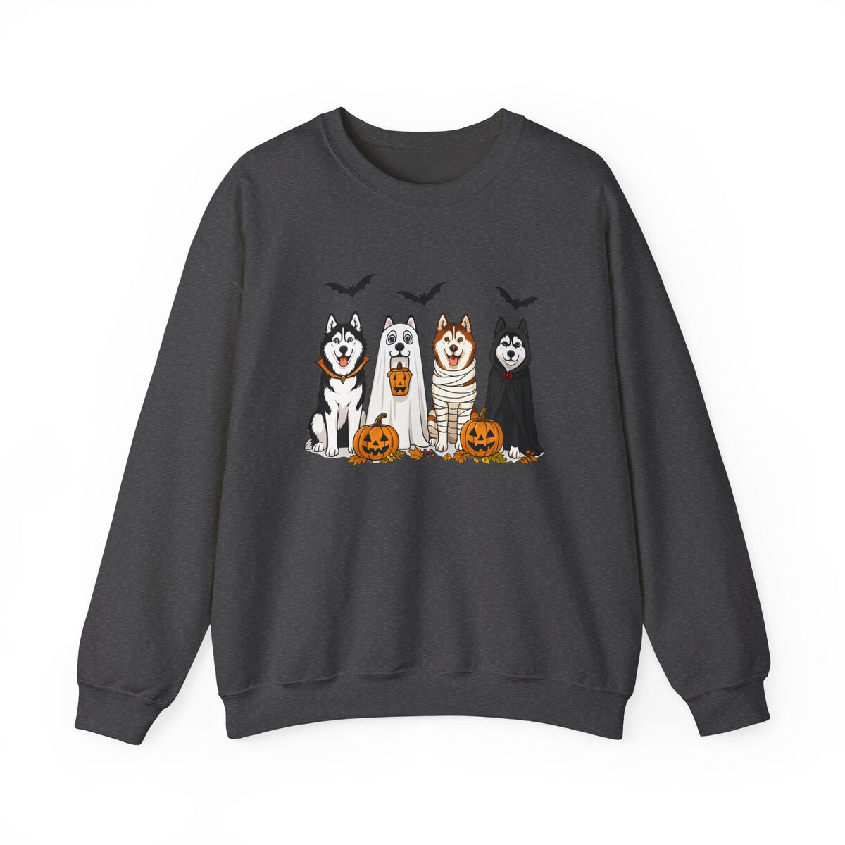 Halloween Dog Sweatshirt, Husky Ghost Dogs sweatshirt, Halloween Sweatshirt, Halloween Sweater, Ghost Sweatshirt,Ghost Dog Shirt,husky shirt