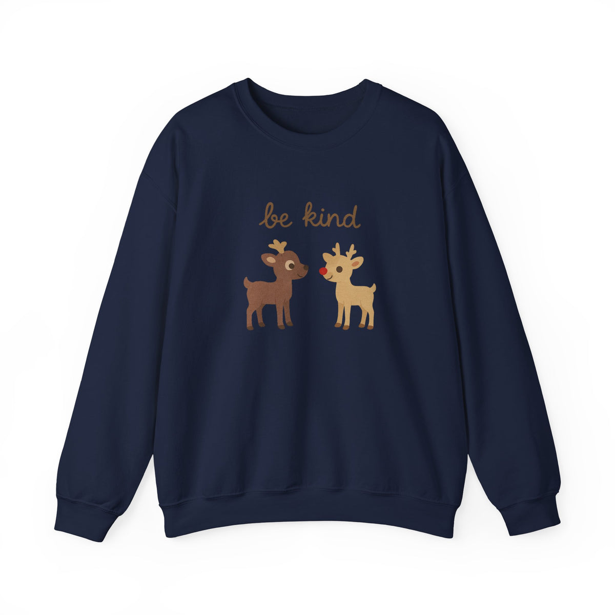 Adorable Be Kind Reindeer Rudolph Christmas Sweatshirt