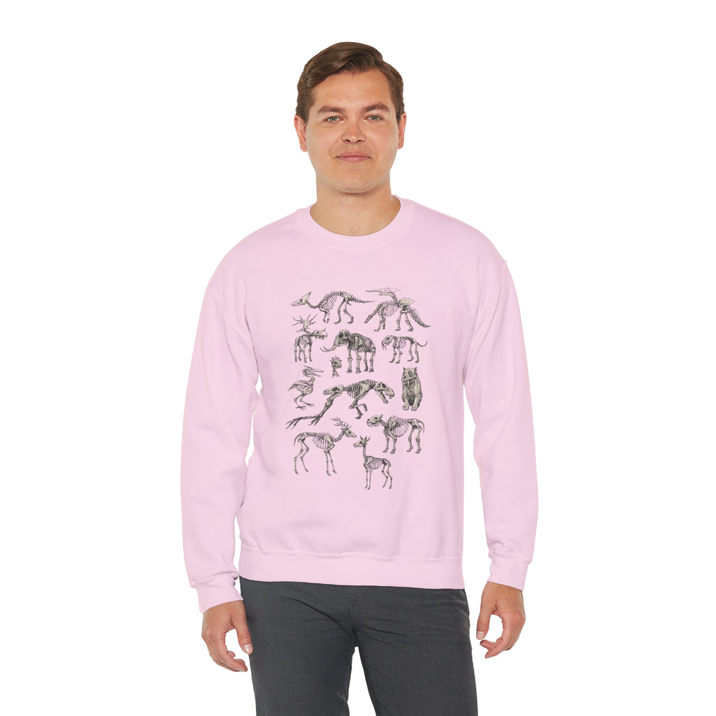 Dinosaur Skeleton Sweatshirt, Dinosaur Gift, Dinosaur Sweatshirt, Gift For Him, Gift For Her, Dinosaur Fossils Sweatshirt, Dinosaur Lover