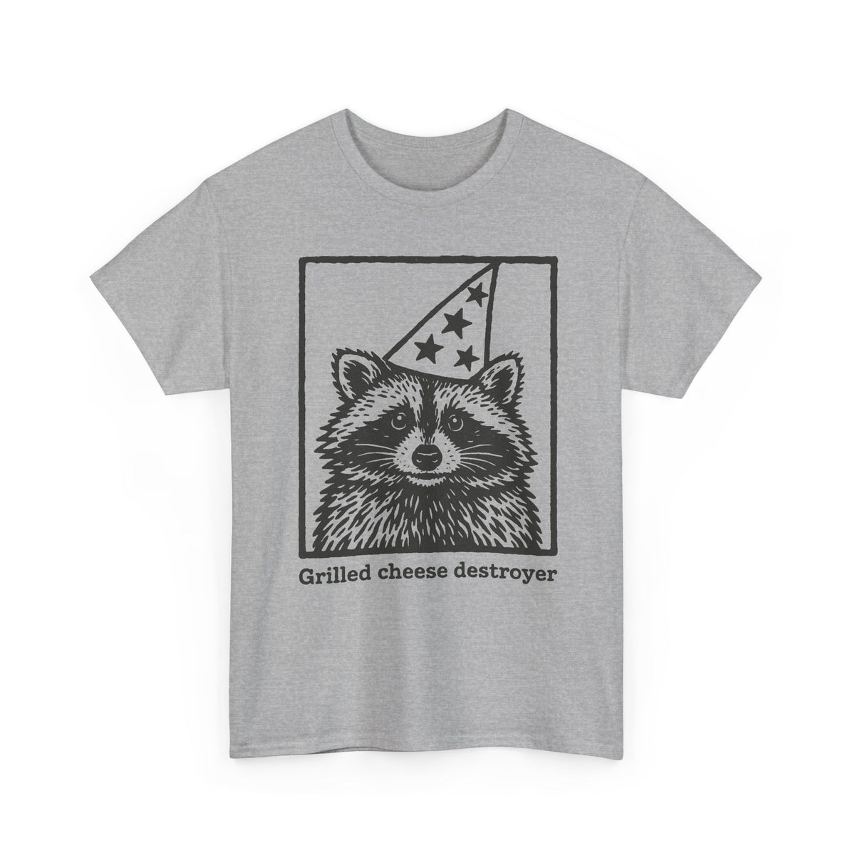 Vintage Raccoon Shirt, Funny Grilled Cheese Destroyer Tee for Men Women, Party Animal T-shirt, Silly Graphic T-shirt, Gift for Her Him