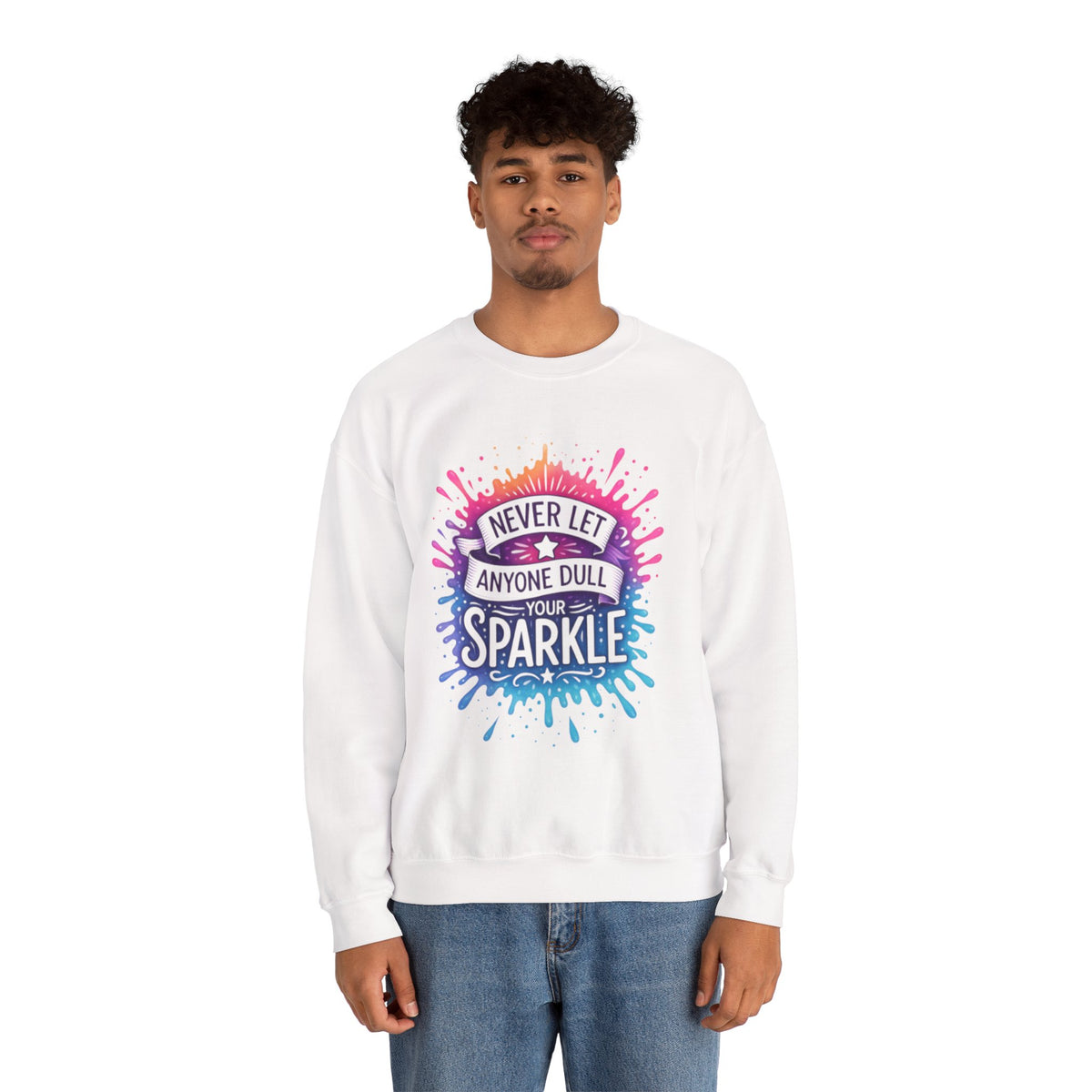Never Let Anyone Dull Your Sparkle Svg, Inspirational Sublimation Design, T-Shirt Svg, Sweatshirt Design, Colorful Svg, Digital Download Png