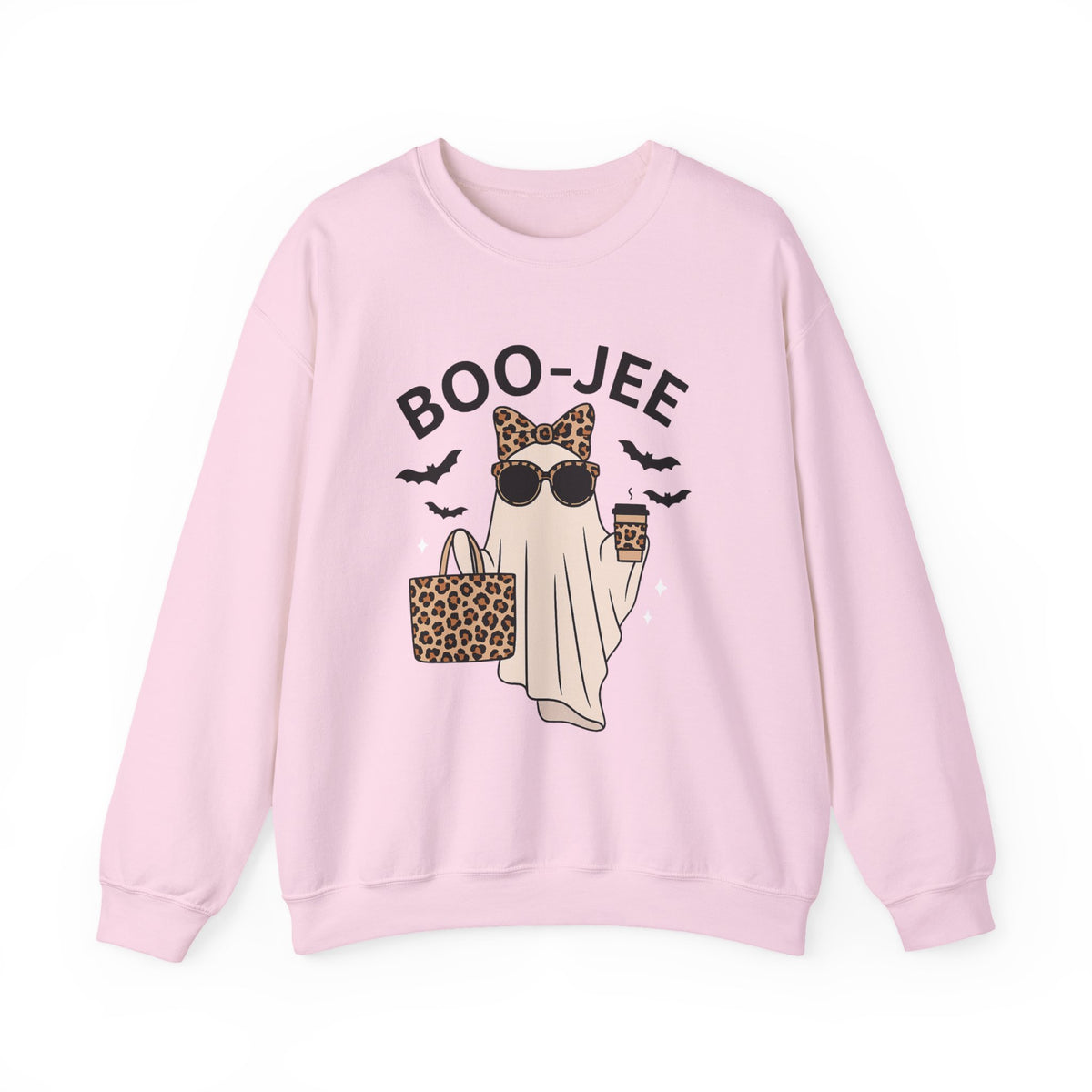 Boo-Jee Ghost Sweatshirt, Leopard Ghost Tee, Ghost Coffee Shirt, Funny Fall Shirt, Ghost Tee, Girly Halloween Gift, Boojee Shirt