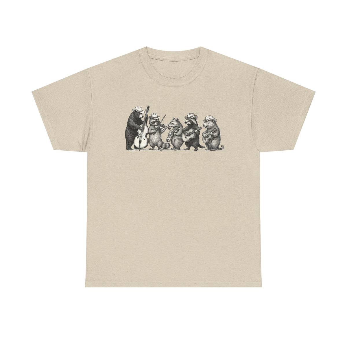 Animal Band Shirt, Funny Forest Animals Playing Instruments Shirt, Vintage Music Lover Gift, Cute Animal Graphic T-Shirt