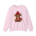 Christmas Cow Sweatshirt, Cow Lights Sweater, Cow Women Hoodie, Cow Lover Sweat, Christmas Sweatshirt