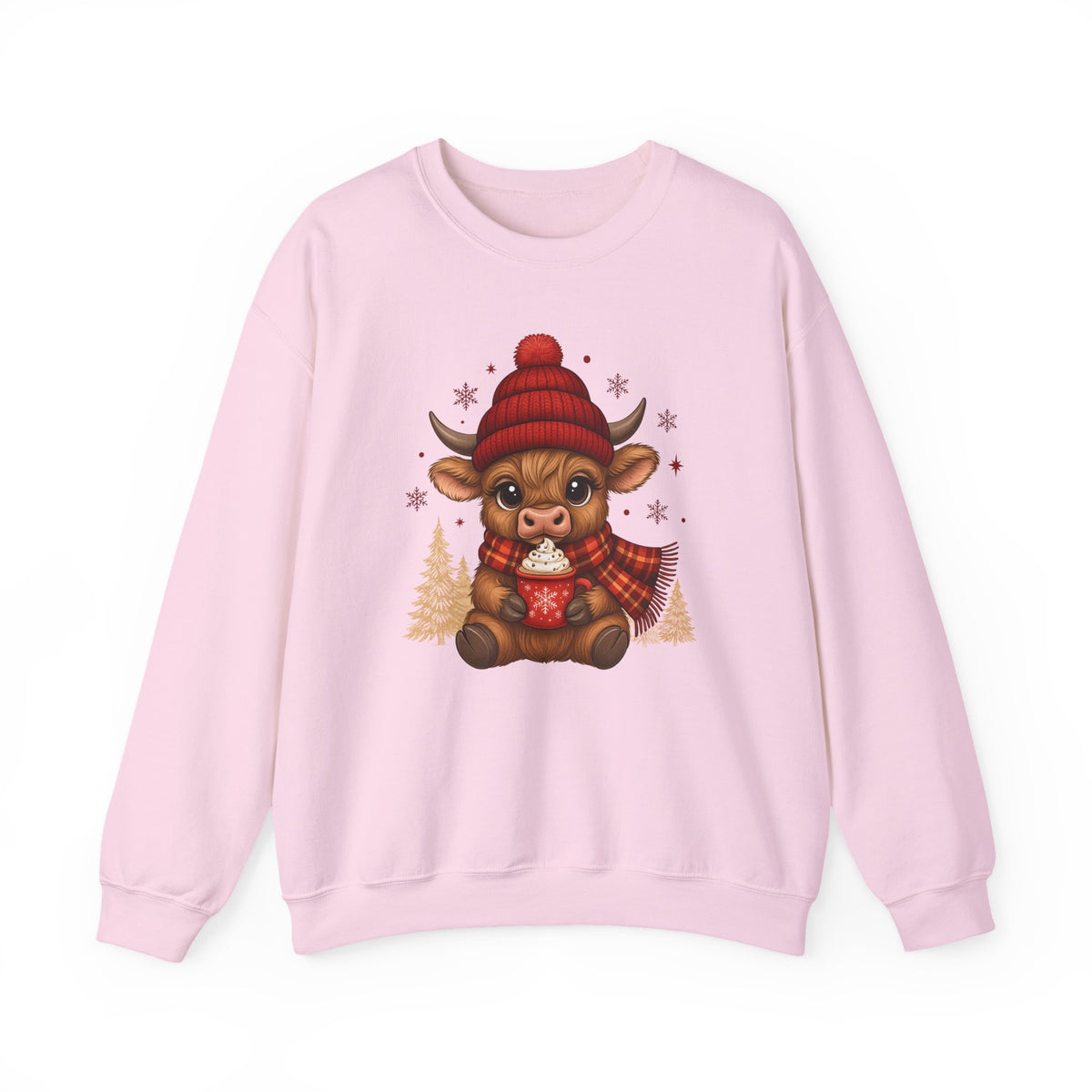 Christmas Cow Sweatshirt, Cow Lights Sweater, Cow Women Hoodie, Cow Lover Sweat, Christmas Sweatshirt