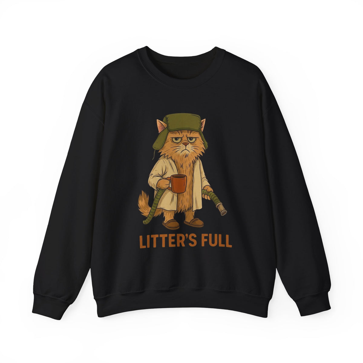 Litter's Full Christmas Vacation Cat Sweatshirt, National Lampoon's Vacation Xmas Tee