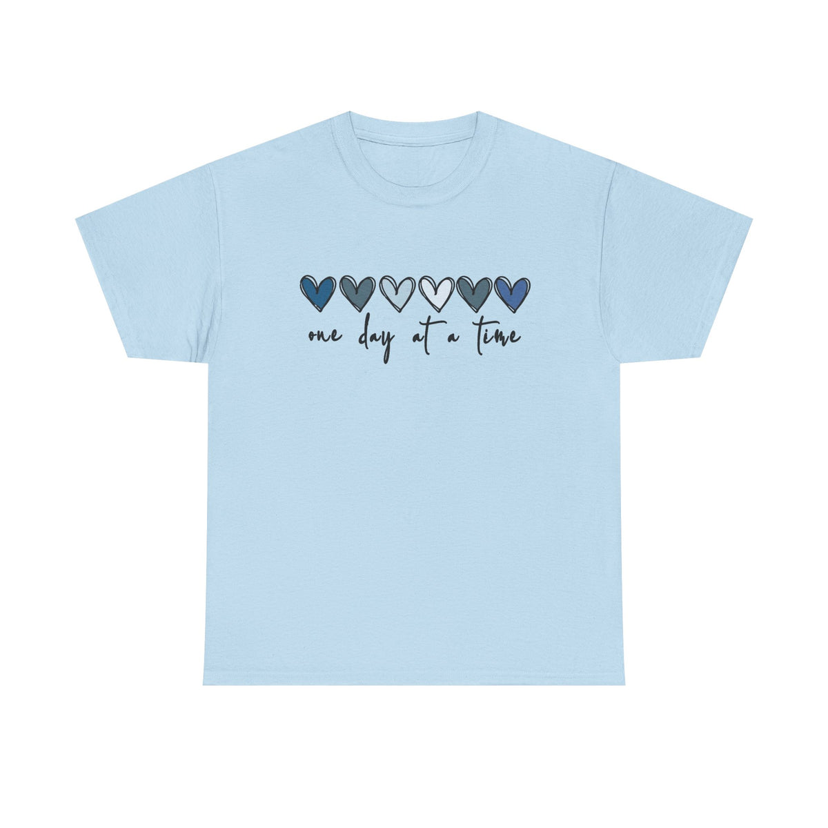 One Day At A Time Shirt, Hearts Mental Health Tee, Inspirational Gift