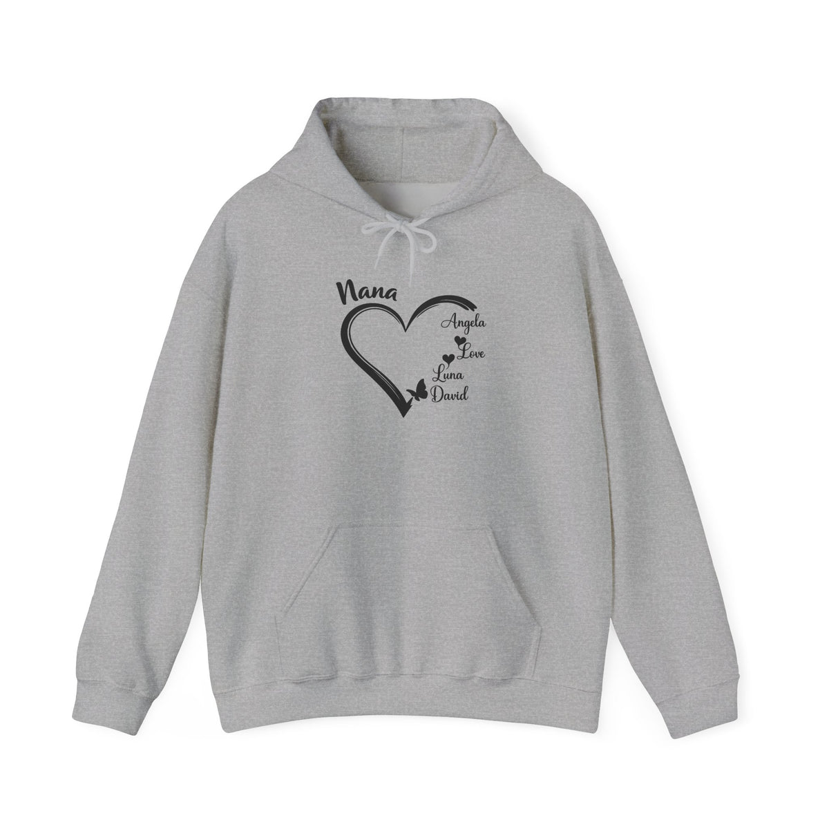 Personalized Grandma Hoodie, Gift For Grandma, Mother's Day Hoodie, Grandma Heart Hoodie, Nana Hoodie, Grandkids Name Hoodie, Mimi Heart