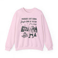 Funny Christmas Shirt, Probably Just Gonna Jingle Tired, Christmas Sweatshirt, Cute Christmas Gift for Women Coworker Gift