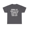 Funny Christmas T-Shirt for Men: Lay Under The Tree Xmas Tee