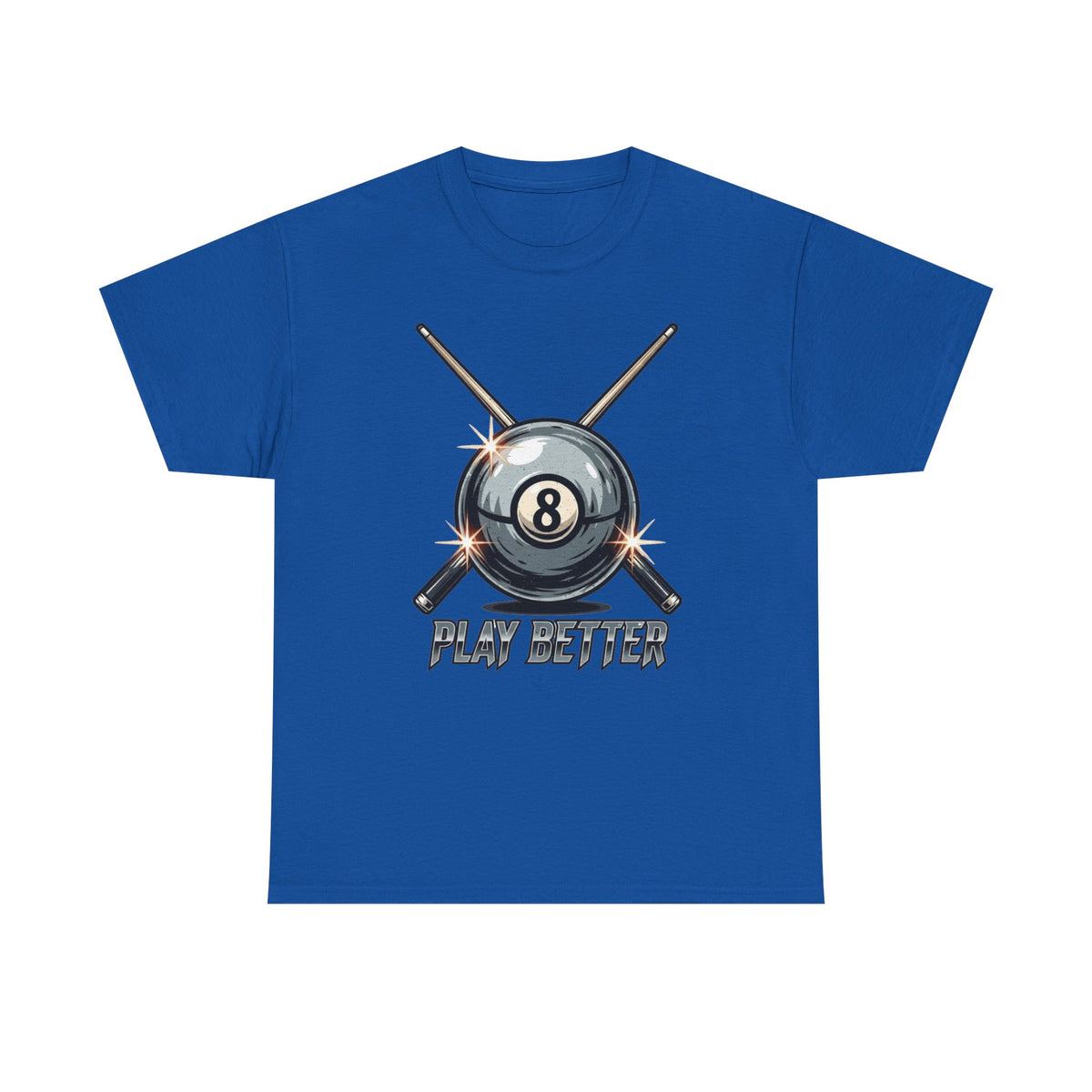 Billiards 8 Ball T-Shirt: Fun Pool League Player Tee, Back or Front Design