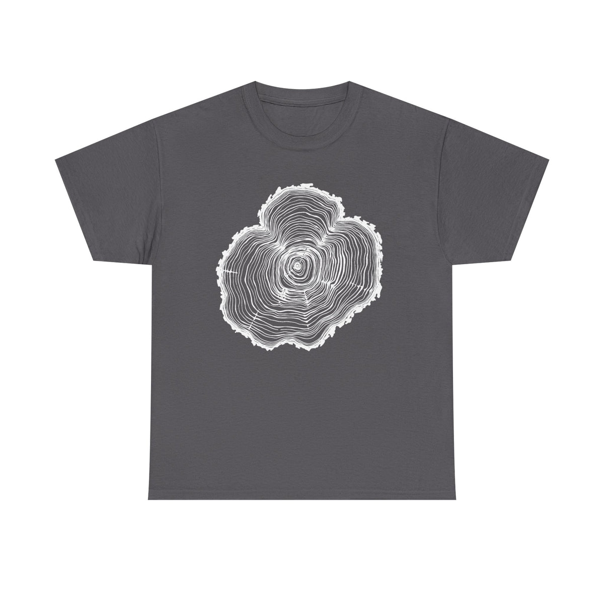 Womens Tree Ring T-Shirt: Organic Tri-Blend Woodcut Print