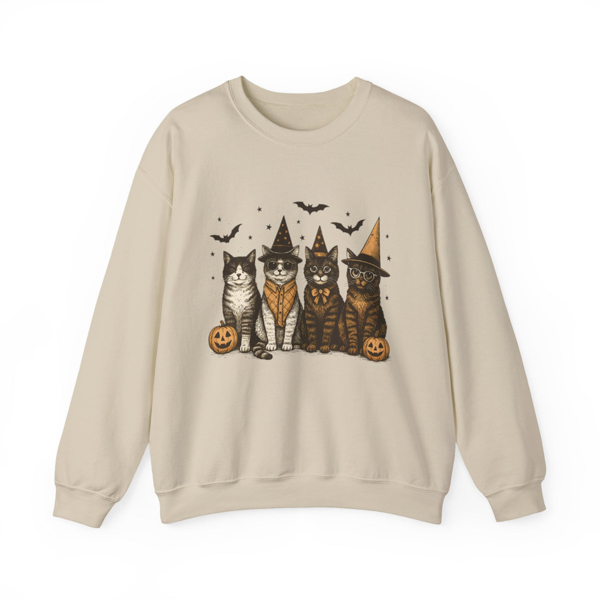 Cat Halloween Sweatshirt, Halloween Gifts, Gift for Her, Cat Mom Sweatshirt,Halloween Cute Gift, Gift for Daughter