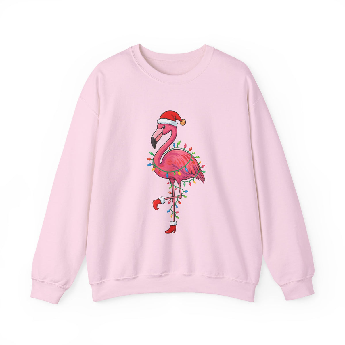 Festive Flamingo Christmas Sweatshirt: Tropical Holiday Graphic Tee
