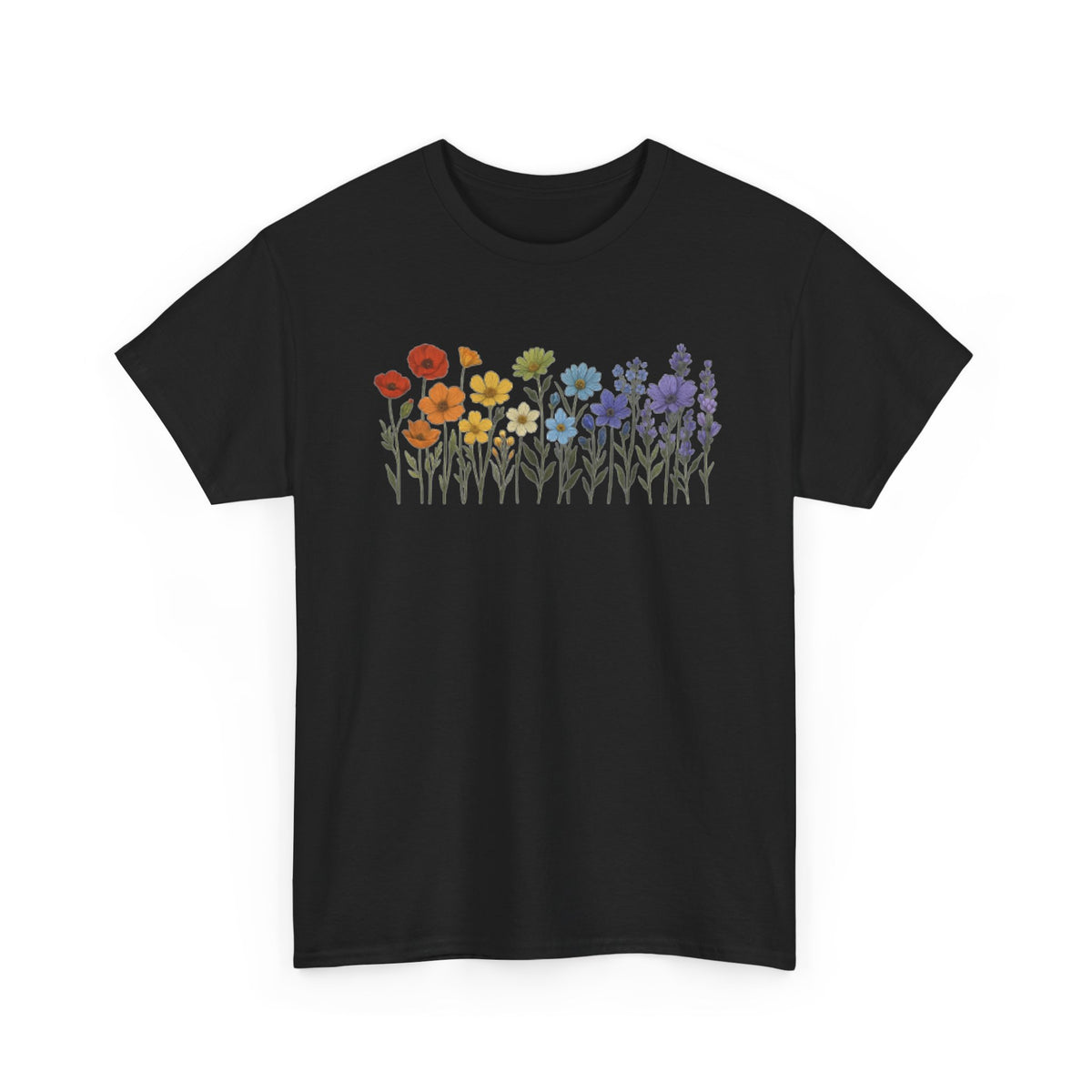 LGBT Wildflower Shirt: Gay Pride Rainbow Graphic Tee