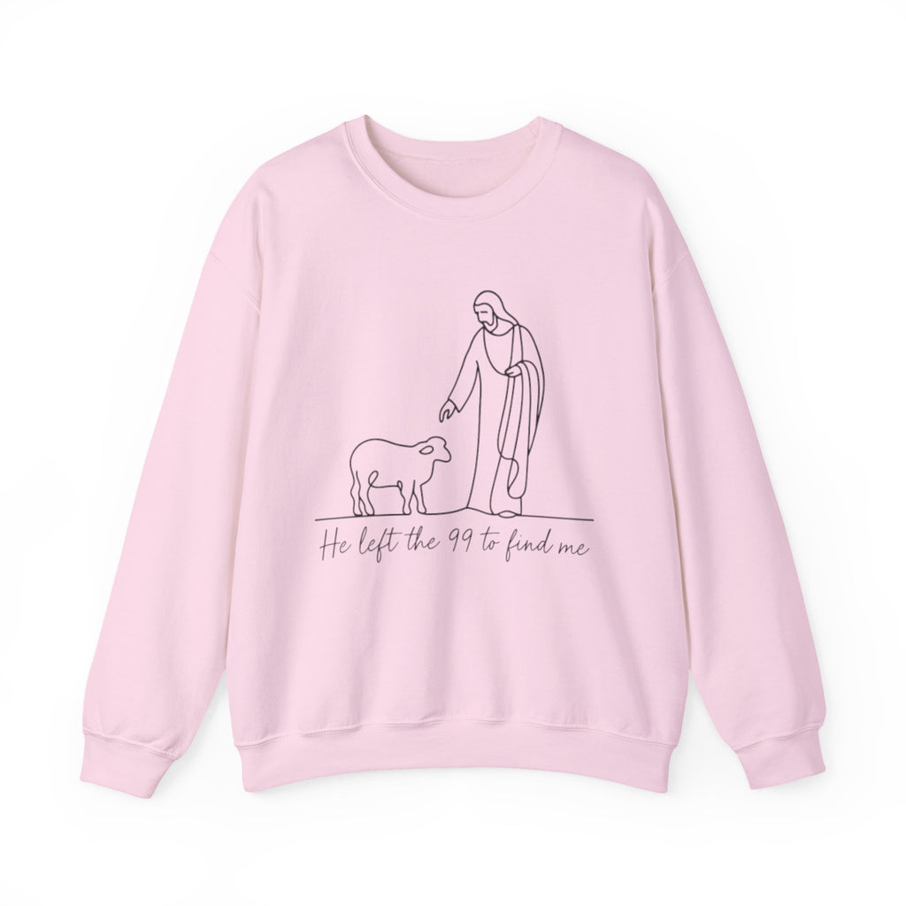 Christian Minimal Line Art PNG | He Left the 99 to Find Me | Bible Verse Faith SVG for T-Shirts, Mugs, Wall Art