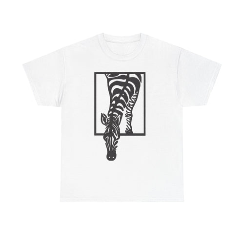 Abstract Zebra Graphic Tee: Boho Modern Art T-Shirt