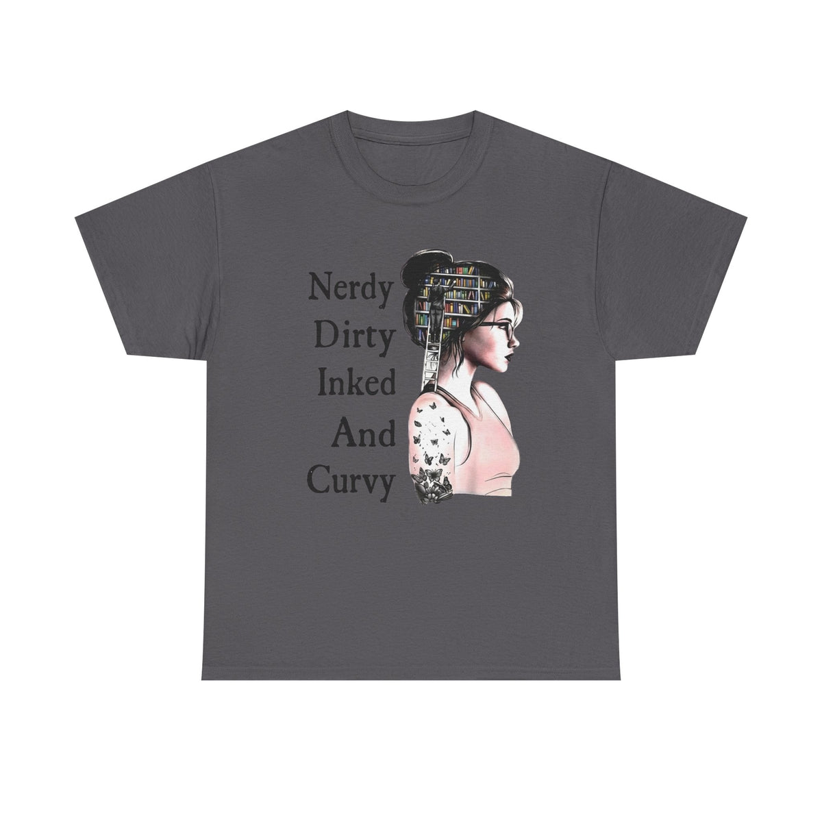 Nerdy Dirty Inked  Curvy Reading Lovers  T-Shirt, The Perfect Reading Shirt, The Ultimate Reading Lover's Shirt, Reading T-Shirts