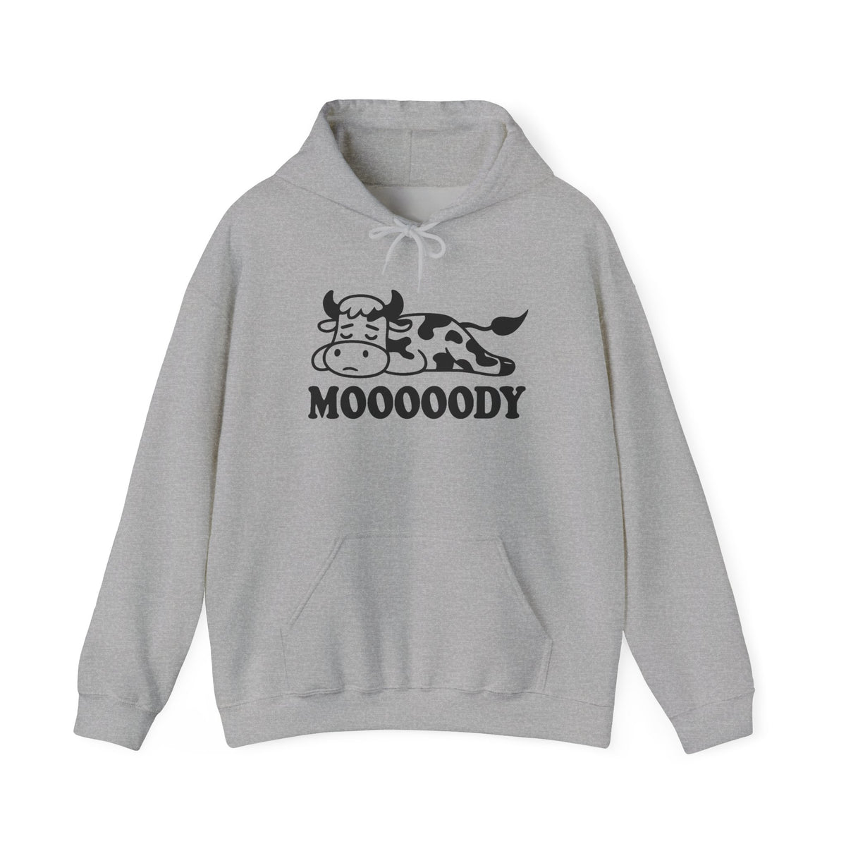 Mooooody Cow Hoodie - Funny Unisex Sweatshirt