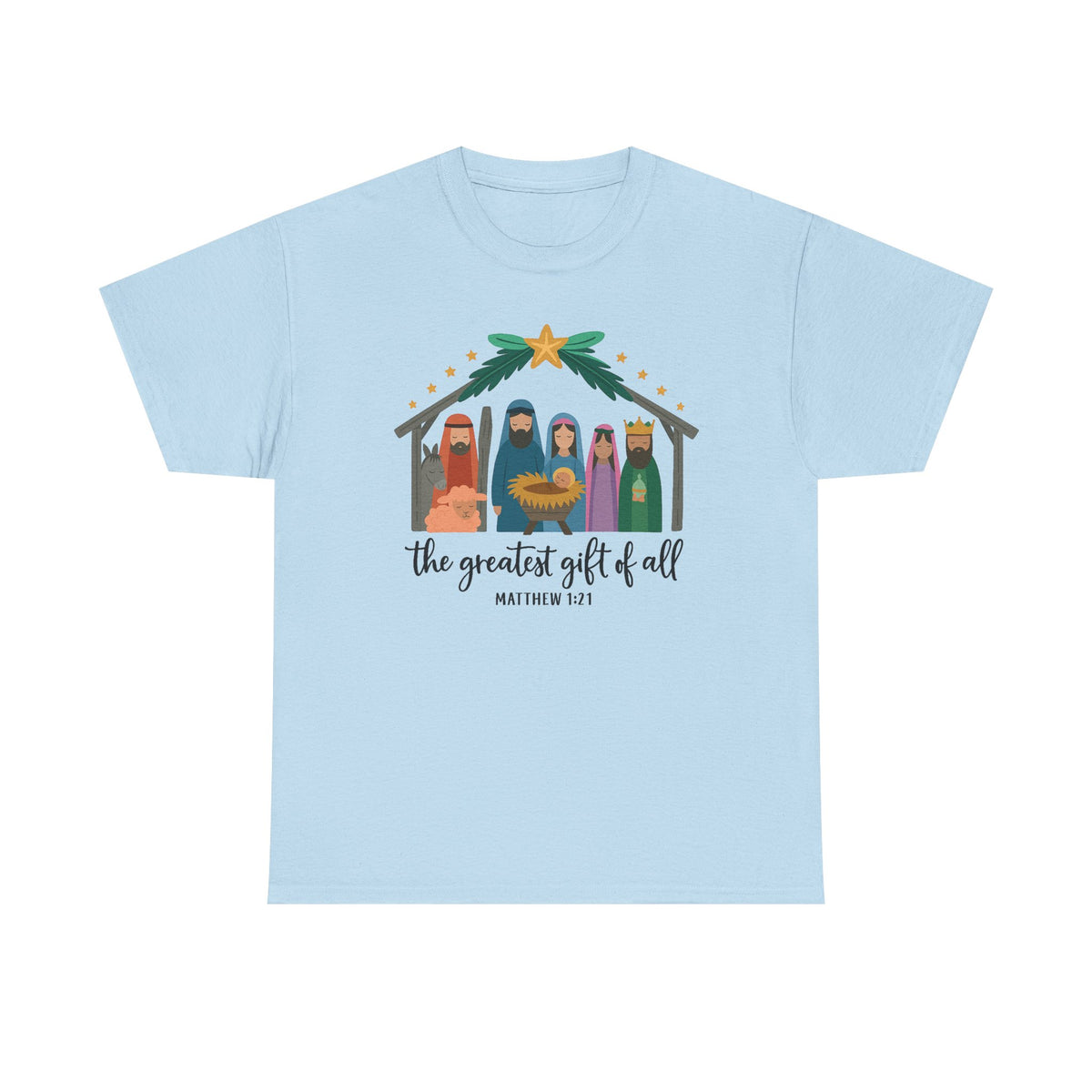 Greatest Gift of all, Nativity Shirt, Christian Christmas Shirt, Religious Christmas Shirt, Merry Christmas Tee, Bible Verse Shirt