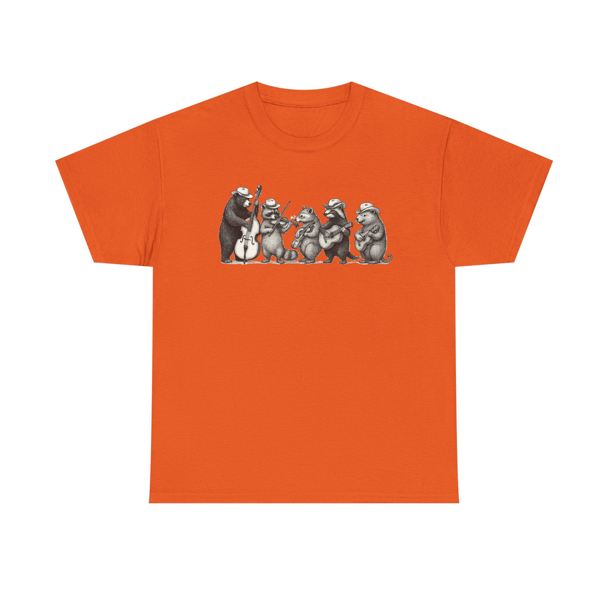 Animal Band Shirt, Funny Forest Animals Playing Instruments Shirt, Vintage Music Lover Gift, Cute Animal Graphic T-Shirt