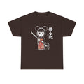 Japanese Style Shirt, Cute Anime Girl Kimono Outfit Tee with Katana Sword, Kawaii Black Cat Manga Art, Japan Culture Aesthetic Graphic Tee