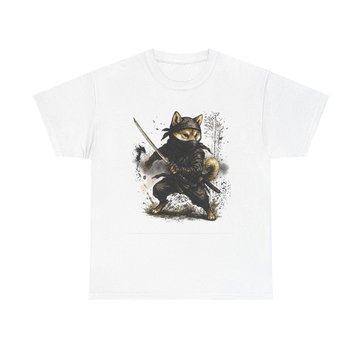Shiba Inu Ninja T-Shirt : Unique Samurai Dog Art