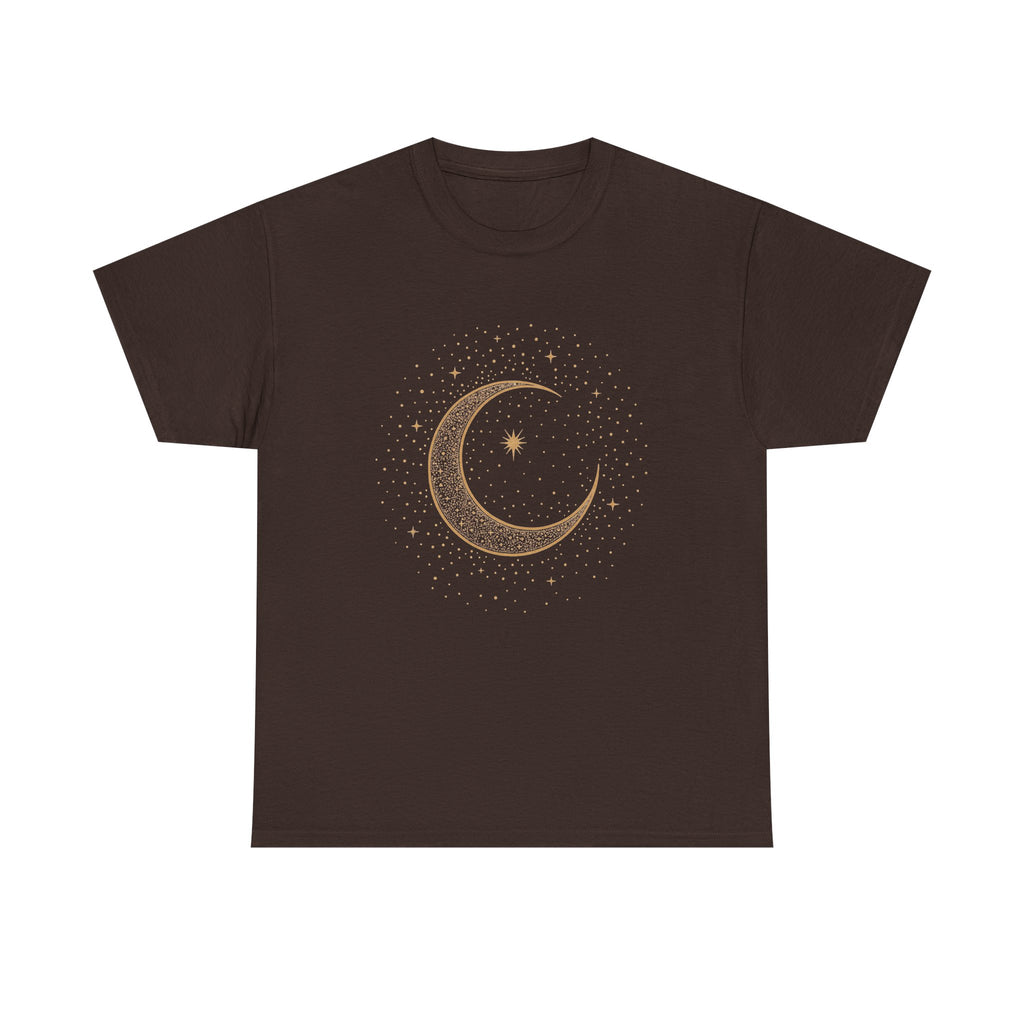 Mystic Moon Phase Shirt  Lunar Crescent Graphic Tee, Spiritual Astrology Top for Women, Starry Night Top