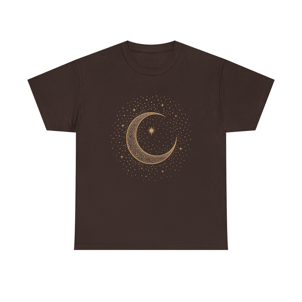 Mystic Moon Phase Shirt  Lunar Crescent Graphic Tee, Spiritual Astrology Top for Women, Starry Night Top
