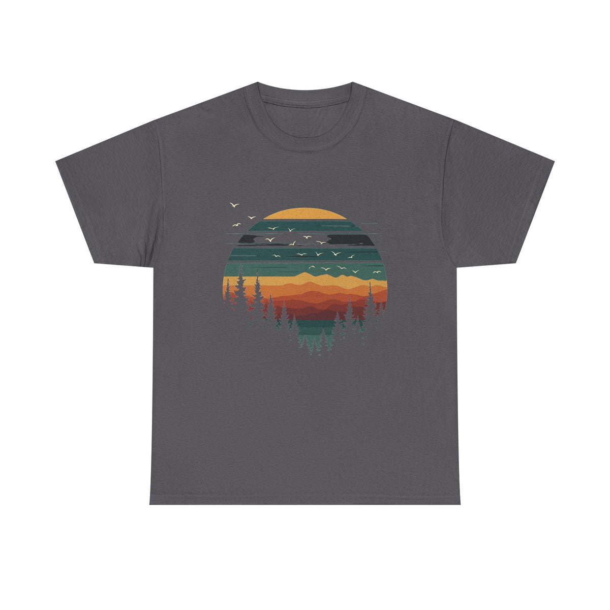 Forest Themed Shirt, Retro Pine Trees Sunset Shirt, Adventure Shirt, Nature Lover Gift, Camping Gift Shirt, Retro Forest Shirt,Outdoor Shirt