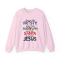 Dance Like Frosty Shine like Rudolph Give like Santa Love Like Jesus Shirt, Cute Christmas Sweatshirt, Christmas Shirt, Holiday Xmas Tee