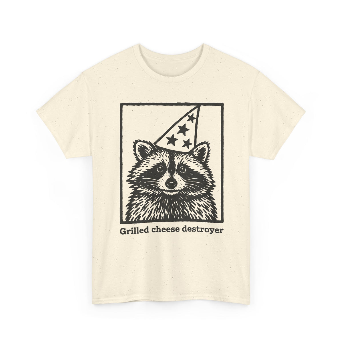 Vintage Raccoon Shirt, Funny Grilled Cheese Destroyer Tee for Men Women, Party Animal T-shirt, Silly Graphic T-shirt, Gift for Her Him