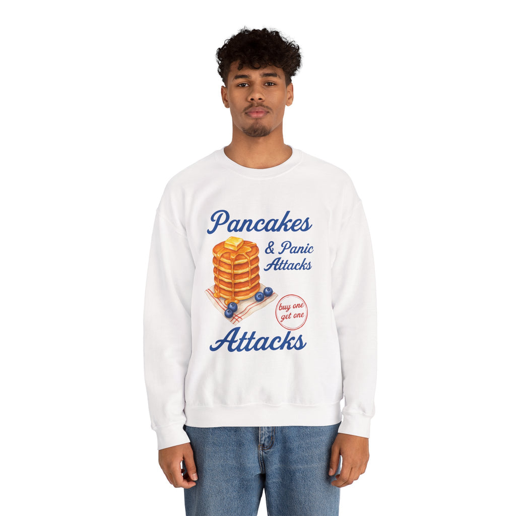 Pancakes and Panic Attacks Sweatshirt, Pancakes and Pajamas Shirt, Funny Breakfast Hoodie, Blueberry Pancake Tee, Buy One Get One Shirt