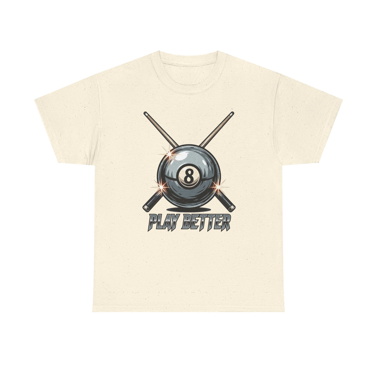 Billiards 8 Ball T-Shirt: Fun Pool League Player Tee, Back or Front Design