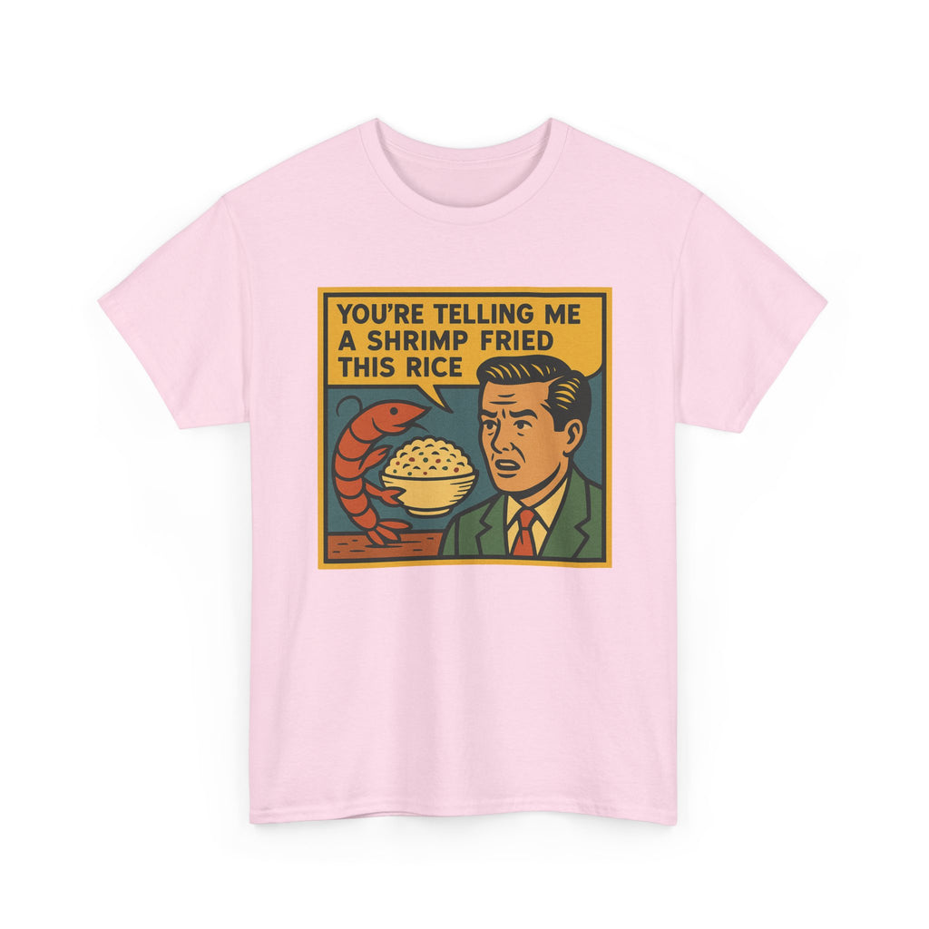 Shrimp Fried Rice Meme T-Shirt: Funny Retro Comic Tee, Soft Cotton