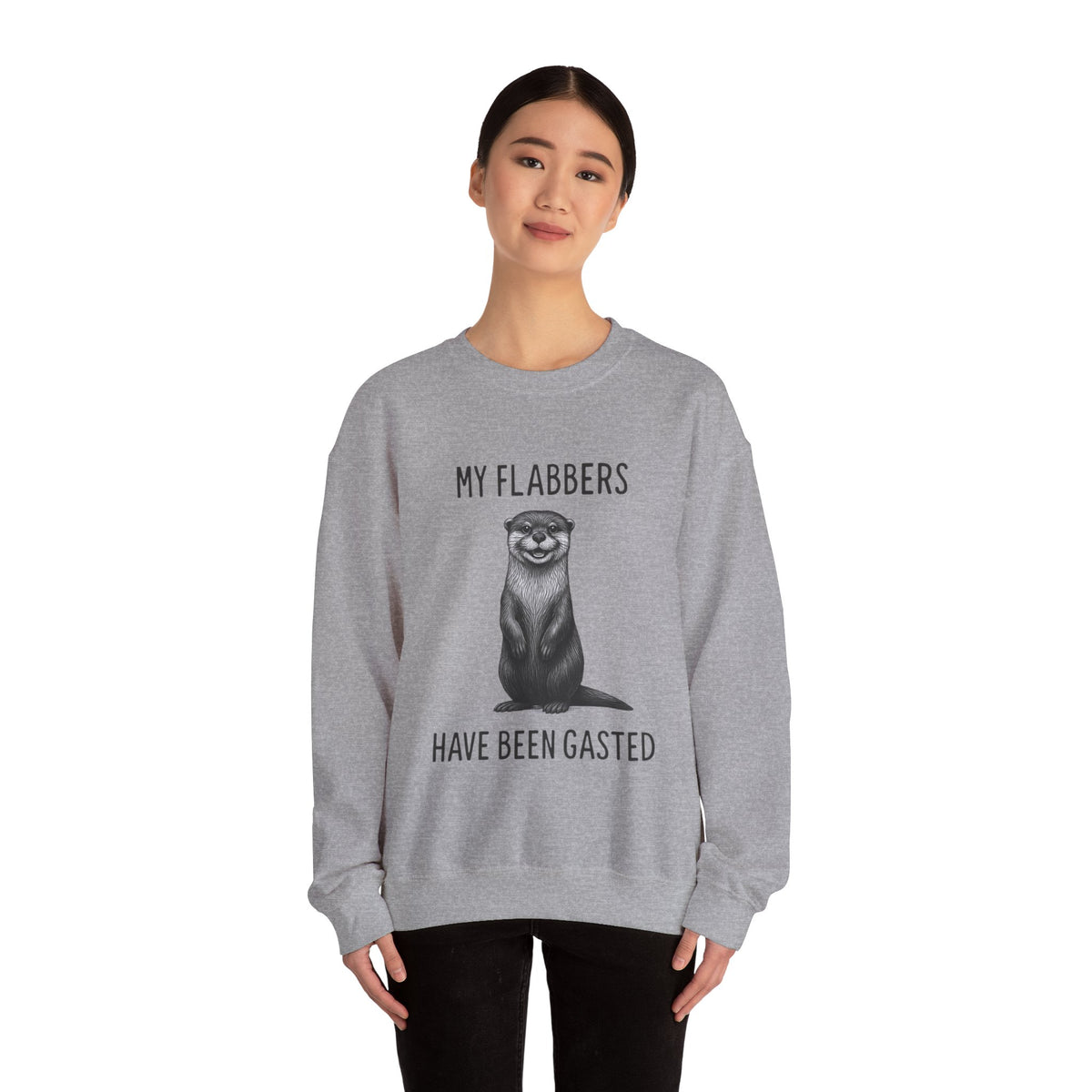 Funny Otter Sweatshirt: Flabbergasted Animal Lover Crewneck
