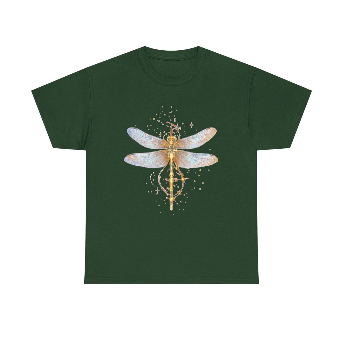 Bright Golden Dragonfly  Shirt, Cute Women T-shirt, Cute Dragonfly  Tee, Cute Women Gift, Boho Girly Gift