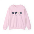 Embroidered One Day At A Time Sweatshirt, Cute Hearts Shirt, Mental Health Awareness Shirt, Inspirational Shirt, Motivational Quotes