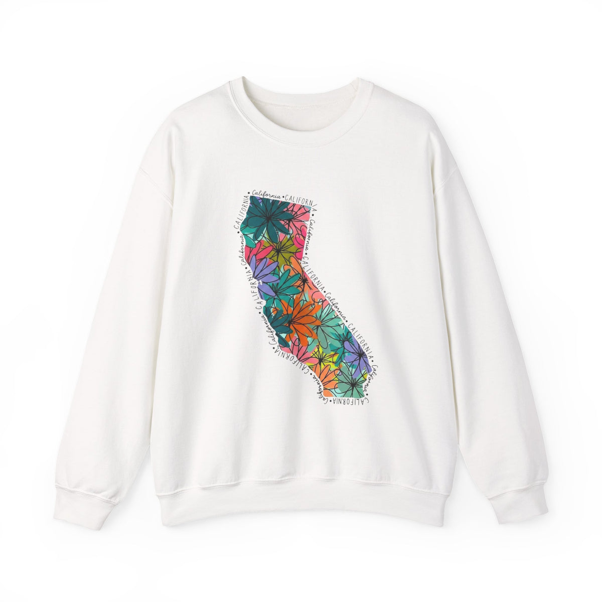 California Floral Graphic Sweatshirt or Hoodie