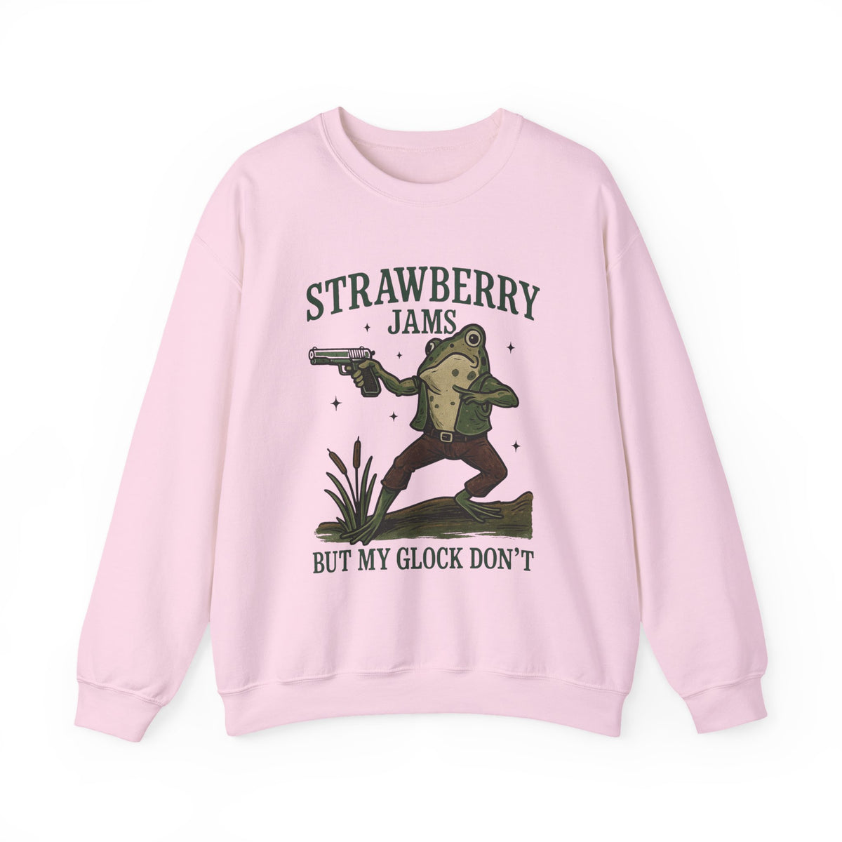 Strawberry Jams But My Glock Don't T-Shirt , Funny Frog T-Shirt, Funny Meme Shirt, Funny Frog Tee